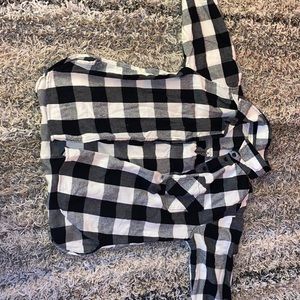 Black,White,And grey flannel